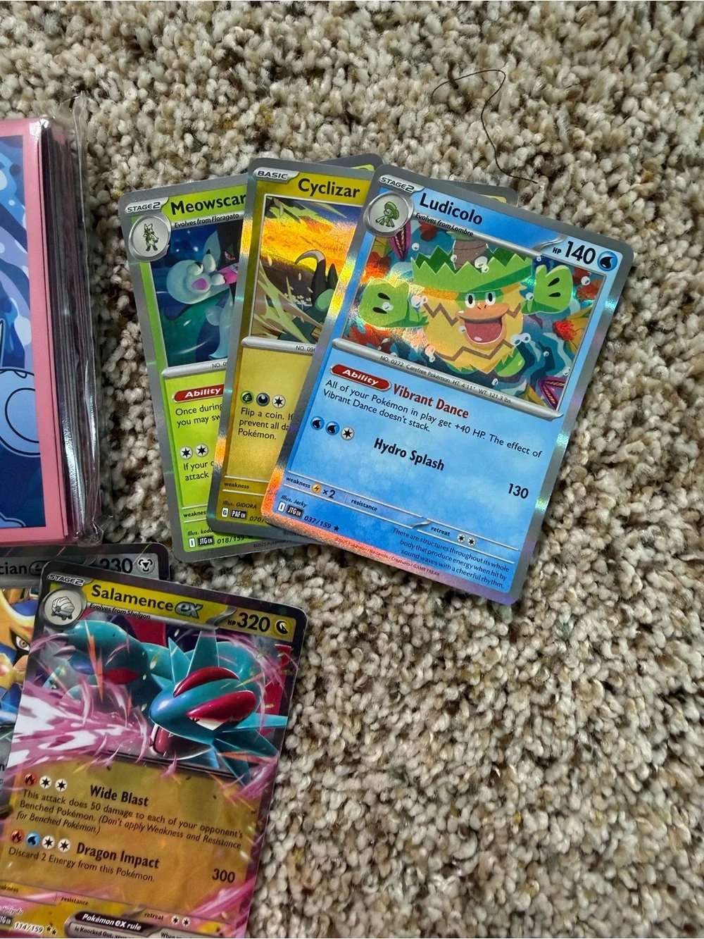 Lot Bundle of 350 Pokemon Cards and 2 Packs of Sleeves 2021-2025